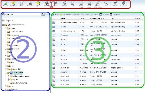 File Manager - Sections