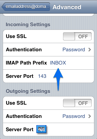 how to set up imap email on iphone from bluehost