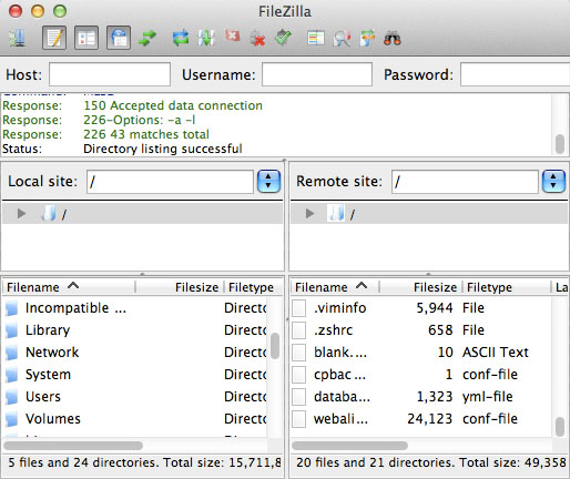 filezilla for mac os 10.4