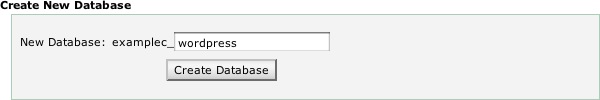 Create Database