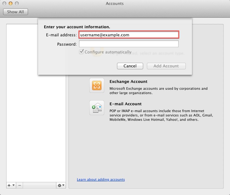 outlook setting for gmail mac corporate